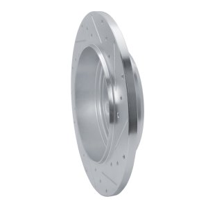 Dodge Durango Brake Rotor (1) - Rear Left - R1 Concepts - Drilled & Slotted - Silver - `11-`22